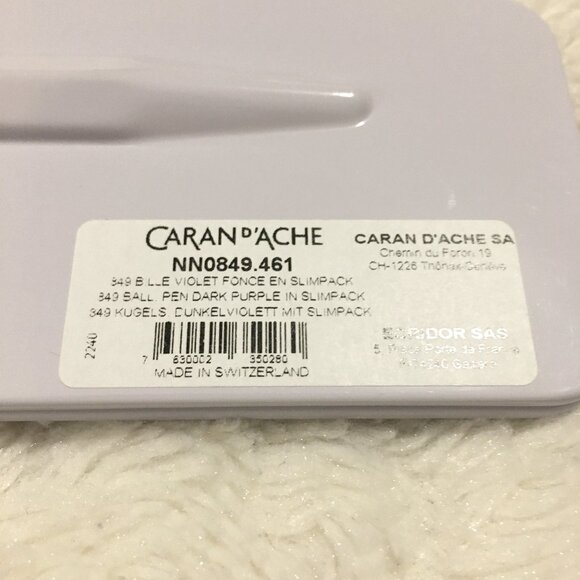 NWT Caran D'Ache Limited Edition Swiss-made Purple Pen, Black Ink, White… - Picture 12 of 13